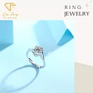 【CF鑽飾】女戒《天使之吻》莫桑鑽 1克拉鑽戒 純銀戒指