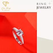 【CF 鑽飾】女戒《溺愛》(1克拉鑽戒 莫桑鑽 戒指)