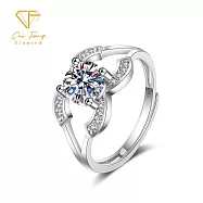 【CF鑽飾】女戒《鑲奈兒》莫桑鑽 1克拉鑽戒 純銀戒指