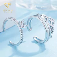 【CF鑽飾】女戒《星光皇后》莫桑鑽 1克拉鑽戒 純銀戒指