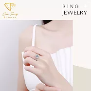 【CF鑽飾】女戒《微鑲真心》莫桑鑽 1克拉鑽戒 純銀戒指