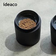 【日本ideaco】寵物餵食護頸斜口碗架套組(高款)- 餵食碗(140ml)-酷岩黑