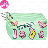 CLINIQUE倩碧塗鴉化妝包(綠)*5(公司貨)