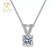 【CF鑽飾】項鍊《大V款》莫桑鑽 1克拉鑽墜