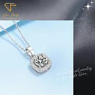 【CF鑽飾】項鍊《幸福方糖》莫桑鑽 1克拉鑽墜