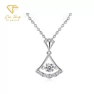 【CF鑽飾】項鍊《靈動裙擺》莫桑鑽50分 鑽墜