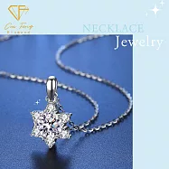 【CF鑽飾】項鍊《星光雪花》莫桑鑽1克拉 鑽墜