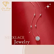 【CF鑽飾】項鍊《點點星光》莫桑鑽1克拉 鑽墜