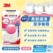 3M 柔韌潔牙線 馬卡龍造型1+2超值組x3組(四色可選) 甜桃粉