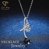 【CF鑽飾】項鍊《舞蝶》莫桑鑽1克拉 純銀鑽墜