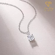 【CF鑽飾】項鍊《浪漫邂逅》莫桑鑽 1克拉 純銀鑽墜