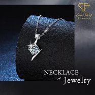 【CF鑽飾】項鍊《閃電之星》莫桑鑽1克拉 純銀鑽墜