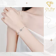 【CF鑽飾】手鍊《繁星點點》莫桑鑽 1克拉純銀手鏈 拉環式