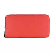 Hermes 愛馬仕 Silk In EPSOM 小牛皮拉鍊絲巾長夾(T5薔薇粉/5P櫻花粉)