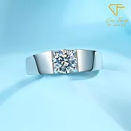 【CF鑽飾】男戒《王者風範》莫桑鑽1克拉 鑽戒 戒指