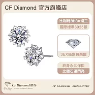【CF 鑽飾】耳環《冰雪凝霜》(莫桑鑽 1克拉 耳釘 耳針)