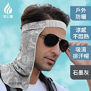 騎行遮陽涼感護頸防曬輕量頭套-石墨灰/暗夜黑/北極灰 石墨灰