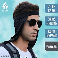 騎行遮陽涼感護頸防曬輕量頭套-石墨灰/暗夜黑/北極灰 暗夜黑
