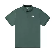 The North Face M LW PIQUE 吸濕排汗防曬 男短袖POLO衫-NF0A87W2HCH S 綠色