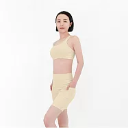 【Mukasa】FITNESS 運動3.5分口袋短褲 - MUK-24968 S 奶杏