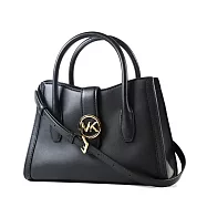 MICHAEL KORS 專櫃款GABB滑面皮革小黛妃包-黑