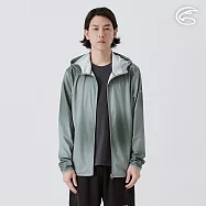 ADISI 男超涼感防曬印花外套 AJ2511053 灰林綠 (M-2XL) 2XL 灰林綠
