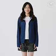 ADISI 女超涼感防曬印花外套 AJ2511055 藍格 (S-2XL) S 藍格