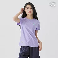 ADISI 女浪花洞洞短袖圓領透氣圖T AL2511012 煙霧紫 (S-3XL) 2XL 煙霧紫
