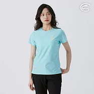 ADISI 女浪花洞洞短袖圓領透氣圖T AL2511012 加勒比藍 (S-3XL) S 加勒比藍