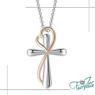 【伊飾童話】追愛信仰*十字架雙色纏繞項鍊