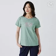 ADISI 浪花洞洞排汗透氣T-bra上衣(3D輕透彈力胸墊) AU2511105 鼠尾草 (S-2XL) S 鼠尾草