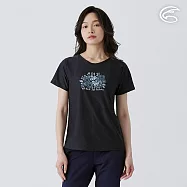 ADISI 浪花洞洞排汗透氣T-bra上衣(3D輕透彈力胸墊) AU2511105 藍黑 (S-2XL) S 藍黑