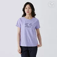 ADISI 浪花洞洞排汗透氣T-bra上衣(3D輕透彈力胸墊) AU2511105 煙霧紫 (S-2XL) S 煙霧紫