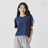 ADISI 女彈性乾爽快排短上衣 AL2511064 深藍 (M-2XL) M 深藍