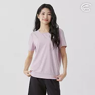 ADISI 女彈性乾爽快排後剪接長版上衣 AL2511066 粉紫 (M-XL) M 粉紫
