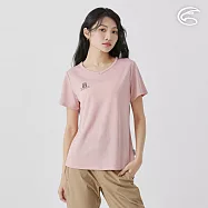 ADISI 女涼感型單向導濕速乾圖騰上衣 AL2511041 落日粉 (S-2XL) S 落日粉