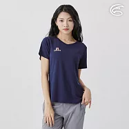 ADISI 女涼感型單向導濕速乾圖騰上衣 AL2511041 海軍藍 (S-2XL) S 海軍藍