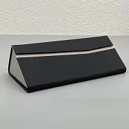 seoul show首爾秀 日系素面折疊三角立體硬殼防壓墨鏡老花近視太陽眼鏡盒 黑色