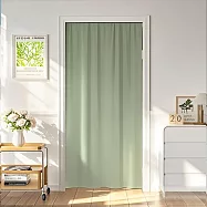 西雅圖遮光穿桿式風水長門簾110*200cm送桿子(門廉/風水簾/遮光窗簾/防空調門簾/隔簾) 初春抹茶