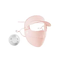 GoPeaks 騎行遮陽冰絲面罩 一體式大帽簷掛耳輕便防曬帽 櫻花粉