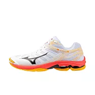 Mizuno Wave Voltage 2 [V1GA246098] 男 排球鞋 穩定 包覆 回彈 美津濃 白 橘 24cm 白/橘