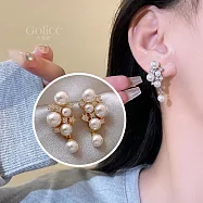 【Gulicc】耳環 法式復古珍珠鋯石耳環
