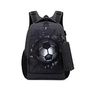 【Kidslife童趣嚴選】環保防水小學生書包(兩款可選)- 足球炸裂(黑)