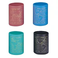 徠福 地圖筆筒(鐵製7.5X10cm)(顏色隨機出貨) / 個 NO.2341