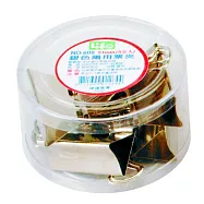 徠福 銀色 兩用票夾 長尾夾 /筒 51mm/5支裝