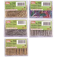 徠福 豪華型 迴紋針 /盒 NO.2101 ~ NO.2105 金色(28mm 約140支入)