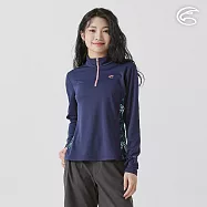 ADISI 女UPF50+防曬抑菌半門襟長袖排汗衣 AL2511022 青玉 (S-2XL) S 青玉