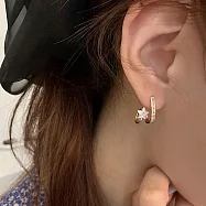 【Gulicc】耳環 韓國五角星鋯石幾何耳釘