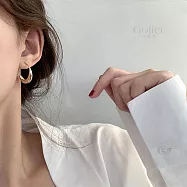 【Gulicc】耳環 韓國東大門弧形耳環