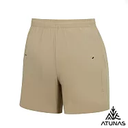 【ATUNAS 歐都納】女款休閒彈性短褲A1PA2527W- S 卡其